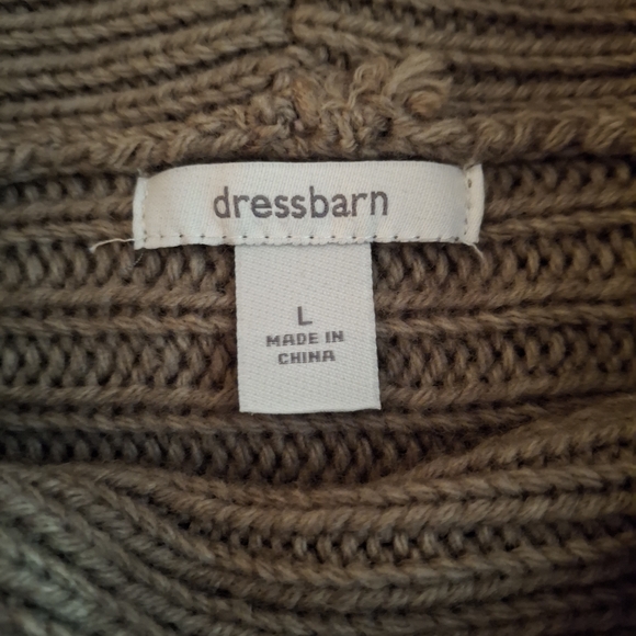 Dress Barn Women's Brown Cowl Neck Short Sleeve Sweater - Picture 4 of 6